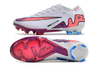 Nike AIR Zoom Mercurial Vapor 15 Elite FG Firm Ground Soccer Cleats - White/Blue/Orange