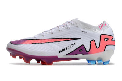 Nike AIR Zoom Mercurial Vapor 15 Elite FG Firm Ground Soccer Cleats - White/Blue/Orange