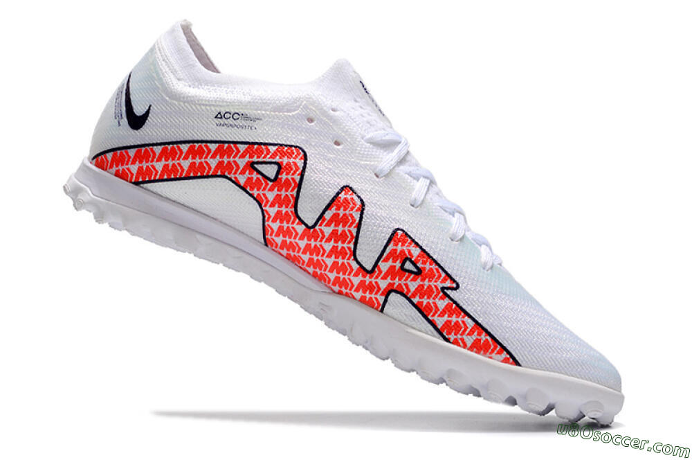 Nike Air Zoom Mercurial Vapor 15 Elite TF Artificial Turf Soccer Shoes - White/Red/Black 4