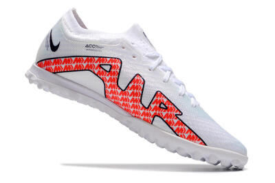 Nike Air Zoom Mercurial Vapor 15 Elite TF Artificial Turf Soccer Shoes - White/Red/Black