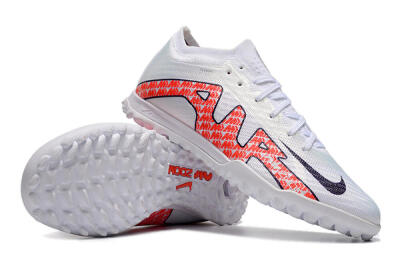 Nike Air Zoom Mercurial Vapor 15 Elite TF Artificial Turf Soccer Shoes - White/Red/Black