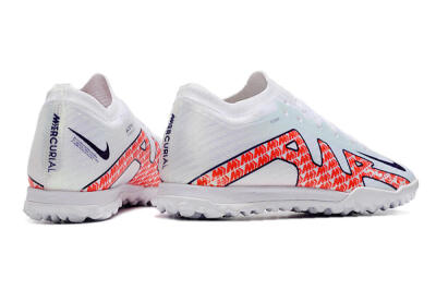 Nike Air Zoom Mercurial Vapor 15 Elite TF Artificial Turf Soccer Shoes - White/Red/Black