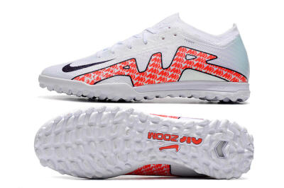 Nike Air Zoom Mercurial Vapor 15 Elite TF Artificial Turf Soccer Shoes - White/Red/Black