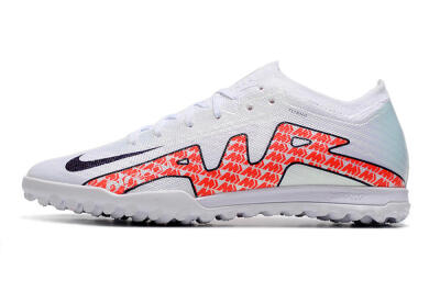 Nike Air Zoom Mercurial Vapor 15 Elite TF Artificial Turf Soccer Shoes - White/Red/Black