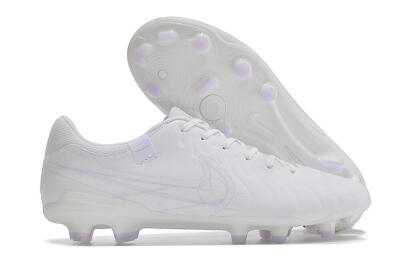 Nike Tiempo Legend 10 Academy FG Firm Ground Soccer Cleats - White/Purple