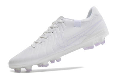 Nike Tiempo Legend 10 Academy FG Firm Ground Soccer Cleats - White/Purple