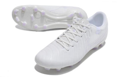 Nike Tiempo Legend 10 Academy FG Firm Ground Soccer Cleats - White/Purple