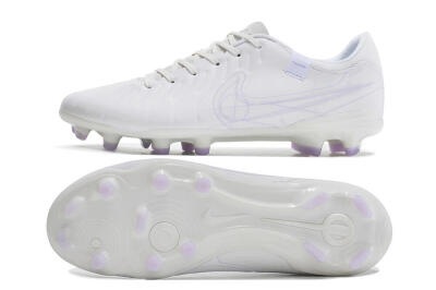Nike Tiempo Legend 10 Academy FG Firm Ground Soccer Cleats - White/Purple