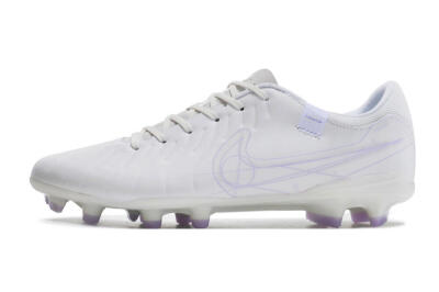 Nike Tiempo Legend 10 Academy FG Firm Ground Soccer Cleats - White/Purple