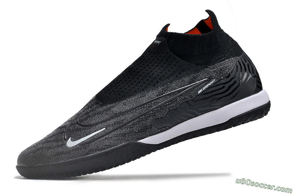 Nike Phantom GX Elite DF Link IC Indoor & Futsal Soccer Shoes - Grey/Black/White 5