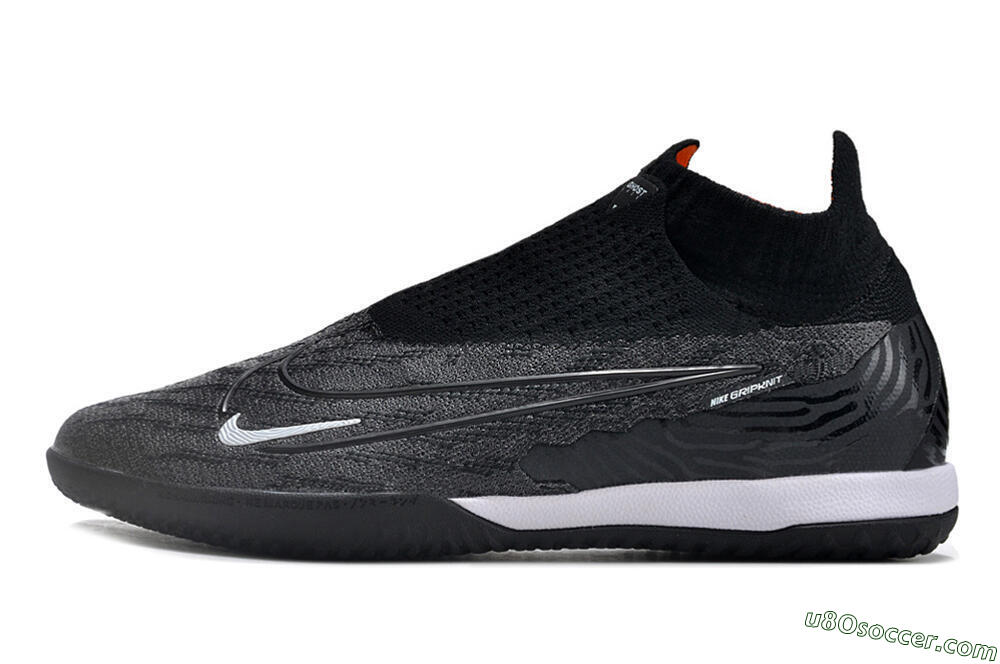 Nike Phantom GX Elite DF Link IC Indoor & Futsal Soccer Shoes - Grey/Black/White 2