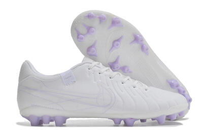 Nike Tiempo Legend X Academy AG Artificial Grass Soccer Cleats - White/Purple