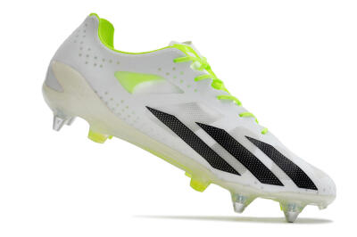 Adidas X Crazyfast.1 SG Soft Ground Soccer Cleats - White/Black/Green