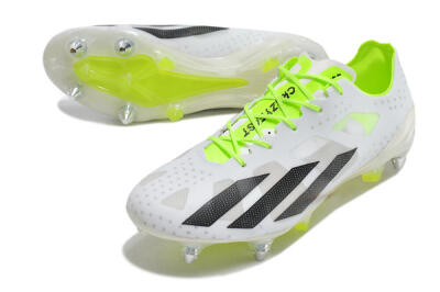 Adidas X Crazyfast.1 SG Soft Ground Soccer Cleats - White/Black/Green