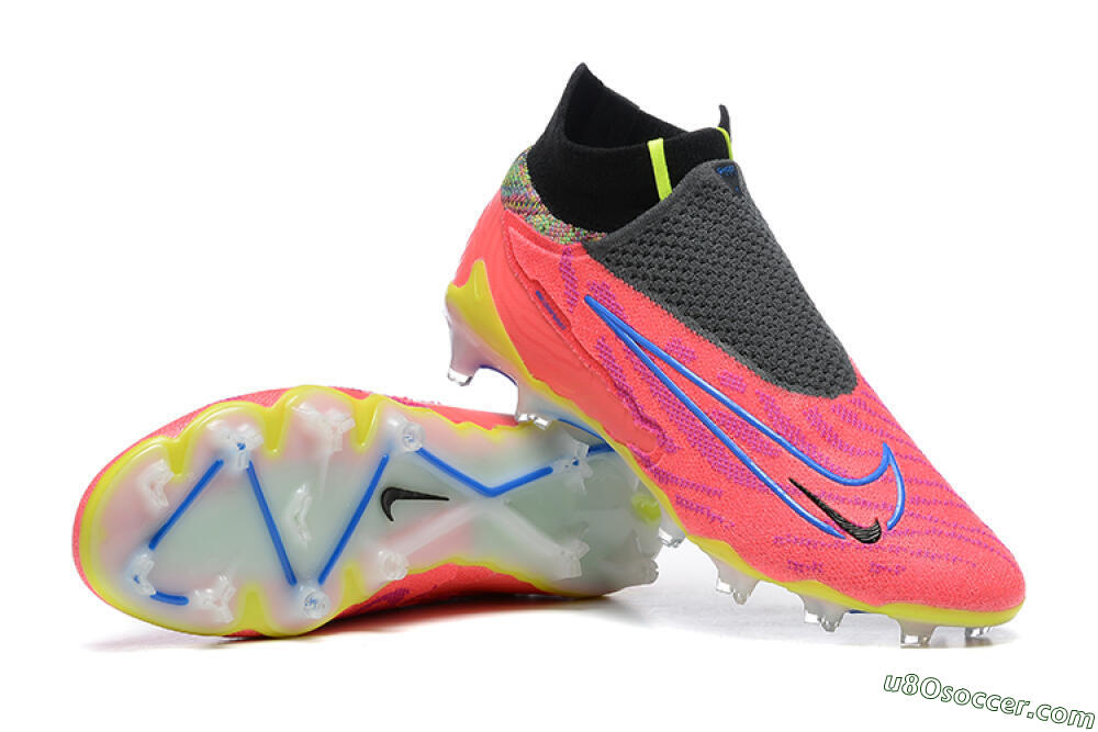 Nike Phantom GX Elite DF FG Firm Ground Soccer Cleats - Red/Blue/Yellow/Black 4