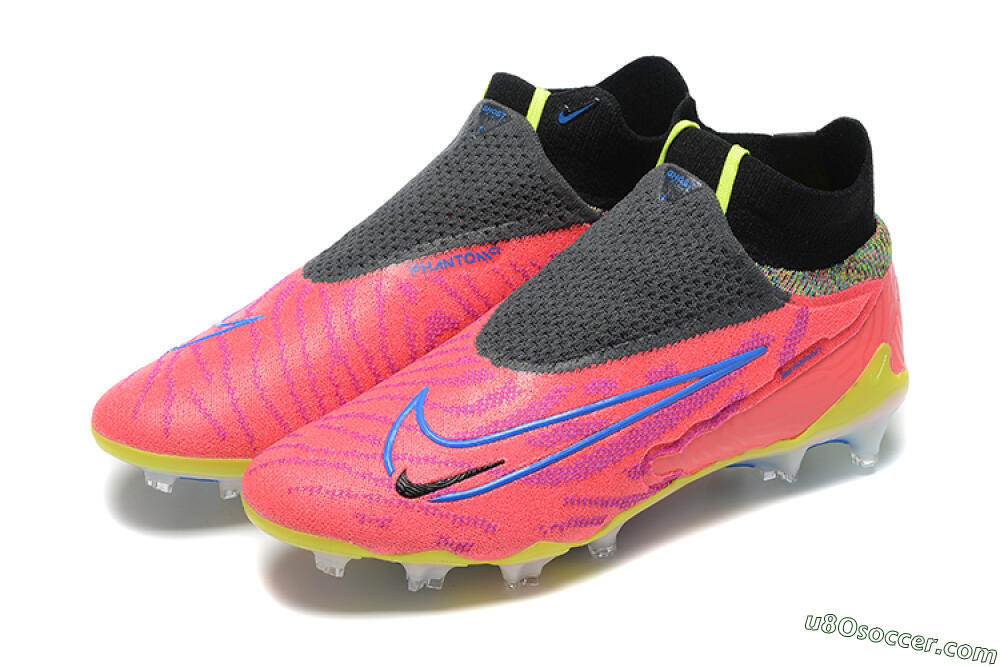 Nike Phantom GX Elite DF FG Firm Ground Soccer Cleats - Red/Blue/Yellow/Black 7
