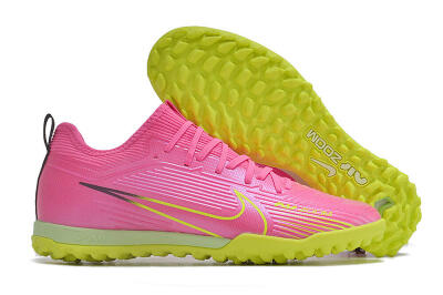 Nike Air Zoom Mercurial Vapor 15 Pro TF Artificial Turf Soccer Shoes - Pink/Yellow/Green/Black