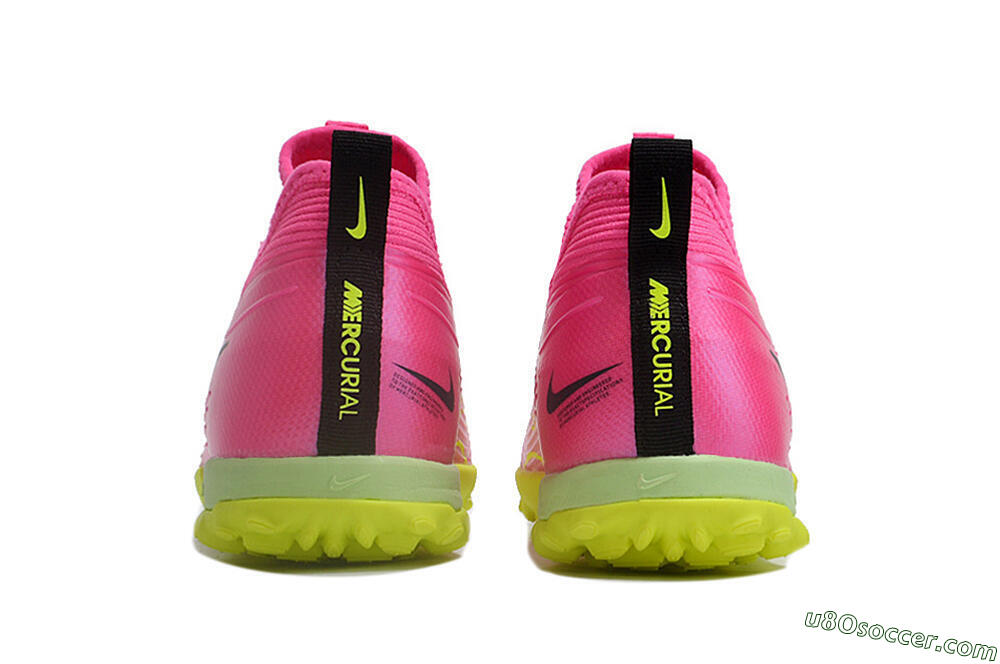 Nike Air Zoom Mercurial Vapor 15 Pro TF Artificial Turf Soccer Shoes - Pink/Yellow/Green/Black 5