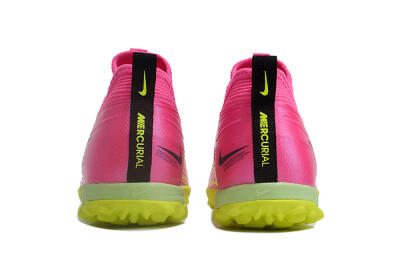 Nike Air Zoom Mercurial Vapor 15 Pro TF Artificial Turf Soccer Shoes - Pink/Yellow/Green/Black