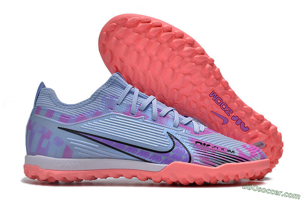 Nike Air Zoom Mercurial Vapor 15 Pro TF Artificial Turf Soccer Shoes - Silver/Purple/Red 1