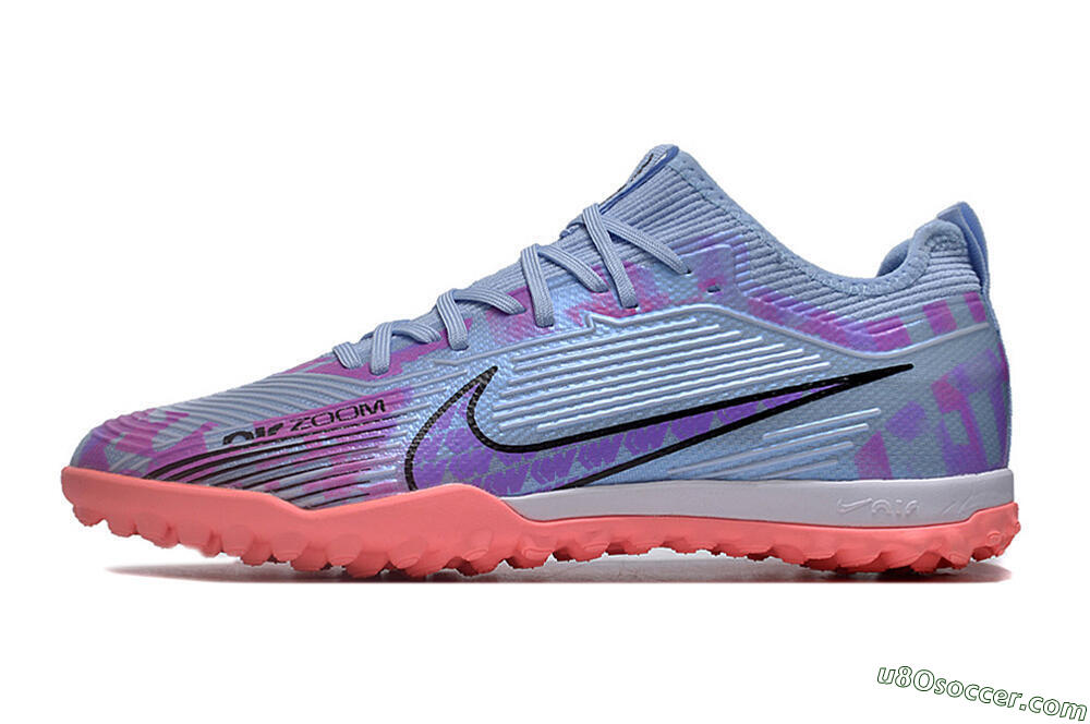 Nike Air Zoom Mercurial Vapor 15 Pro TF Artificial Turf Soccer Shoes - Silver/Purple/Red 2