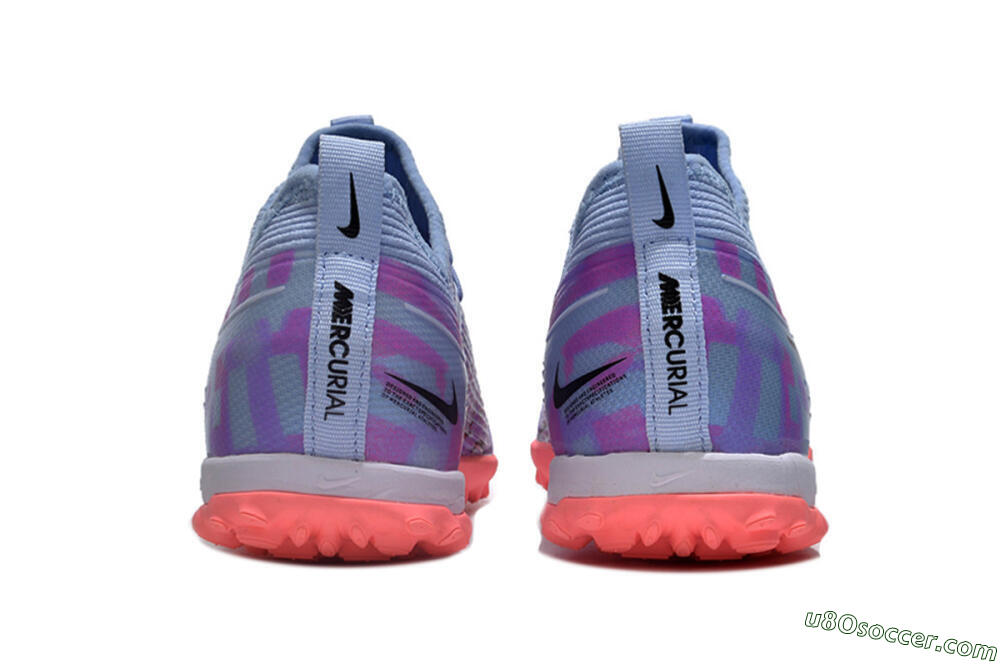 Nike Air Zoom Mercurial Vapor 15 Pro TF Artificial Turf Soccer Shoes - Silver/Purple/Red 5