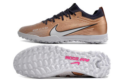 Nike Air Zoom Mercurial Vapor 15 Pro TF Artificial Turf Soccer Shoes - Rose Gold/Black/White