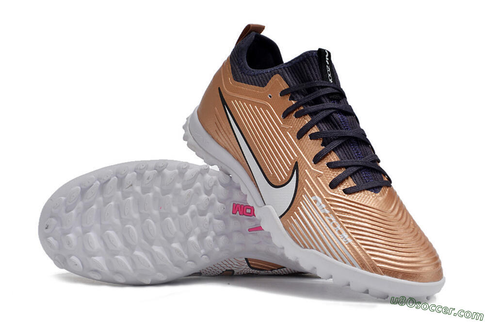 Nike Air Zoom Mercurial Vapor 15 Pro TF Artificial Turf Soccer Shoes - Rose Gold/Black/White 3