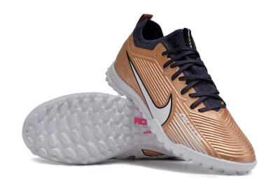 Nike Air Zoom Mercurial Vapor 15 Pro TF Artificial Turf Soccer Shoes - Rose Gold/Black/White