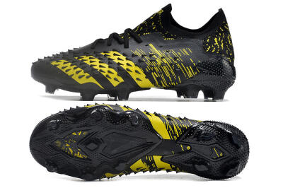 Adidas Predator Freak.1 Low FG Firm Ground Soccer Cleats - Black/Yellow