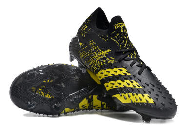 Adidas Predator Freak.1 Low FG Firm Ground Soccer Cleats - Black/Yellow