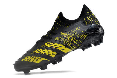 Adidas Predator Freak.1 Low FG Firm Ground Soccer Cleats - Black/Yellow