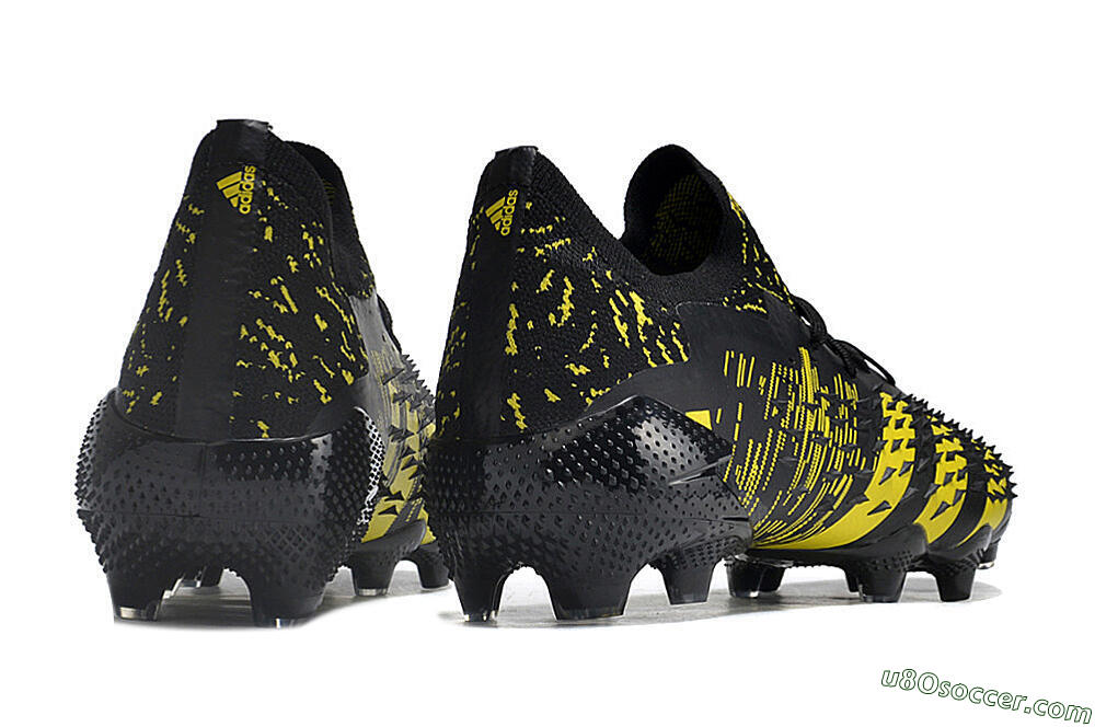 Adidas Predator Freak.1 Low FG Firm Ground Soccer Cleats - Black/Yellow 6
