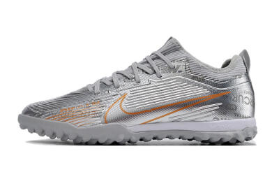 Nike Air Zoom Mercurial Vapor 15 Pro TF Artificial Turf Soccer Shoes - Silver/Gold/Black