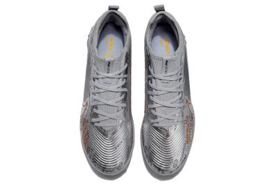 Nike Air Zoom Mercurial Vapor 15 Pro TF Artificial Turf Soccer Shoes - Silver/Gold/Black