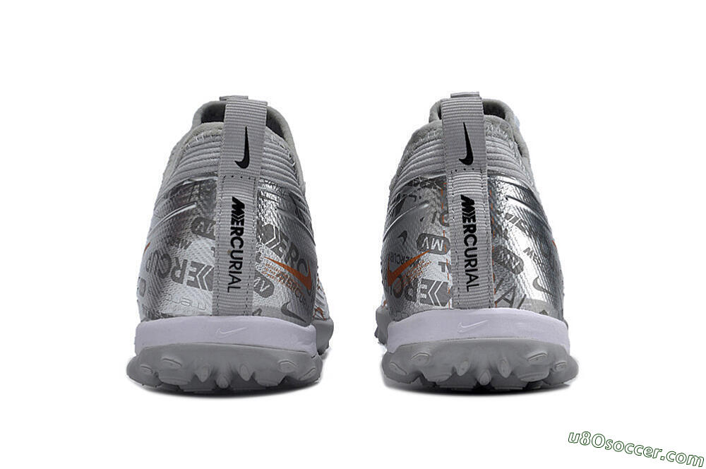Nike Air Zoom Mercurial Vapor 15 Pro TF Artificial Turf Soccer Shoes - Silver/Gold/Black 5