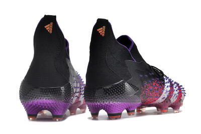 Adidas Predator Freak.1 FG Firm Ground Soccer Cleats - Black/Pink/Purple/Gold