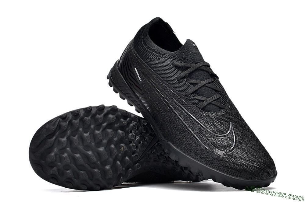 Nike Phantom GX Elite TF Artificial Turf Soccer Shoes - Black/White/Silver 4