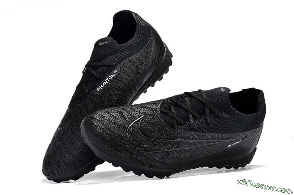 Nike Phantom GX Elite TF Artificial Turf Soccer Shoes - Black/White/Silver 6