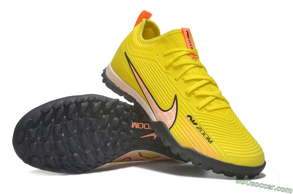 Nike Air Zoom Mercurial Vapor 15 Pro TF Artificial Turf Soccer Shoes - Yellow/Pink/White/Black 3