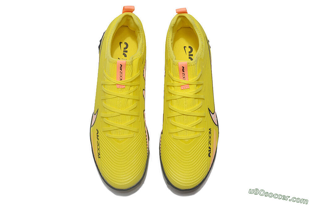 Nike Air Zoom Mercurial Vapor 15 Pro TF Artificial Turf Soccer Shoes - Yellow/Pink/White/Black 4