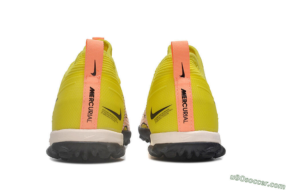 Nike Air Zoom Mercurial Vapor 15 Pro TF Artificial Turf Soccer Shoes - Yellow/Pink/White/Black 5