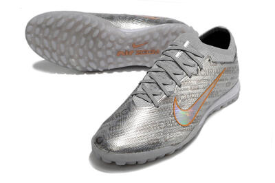 Nike Air Zoom Mercurial Vapor 15 Elite TF Artificial Turf Soccer Shoes - Silver/Gold