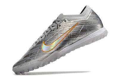 Nike Air Zoom Mercurial Vapor 15 Elite TF Artificial Turf Soccer Shoes - Silver/Gold