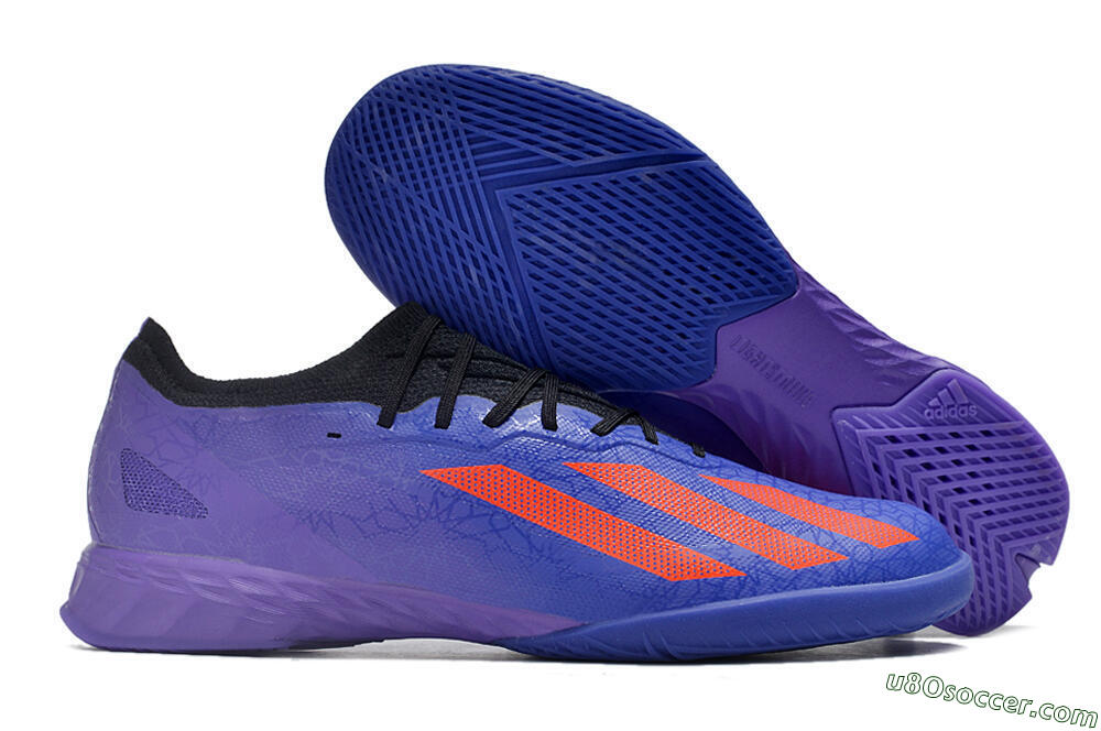 Adidas X Crazyfast.1 IC Indoor & Futsal Soccer Shoes - Blue/Red/Purple 1
