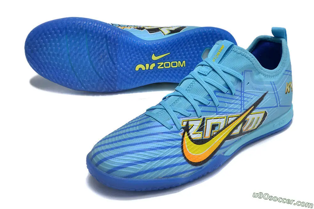 IC Indoor & Futsal Soccer Shoes in Blue, Yellow, Orange