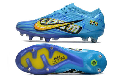 Nike Air Zoom Mercurial Vapor 15 Elite SG Soft Ground Soccer Cleats - Blue/Yellow/Orange/White
