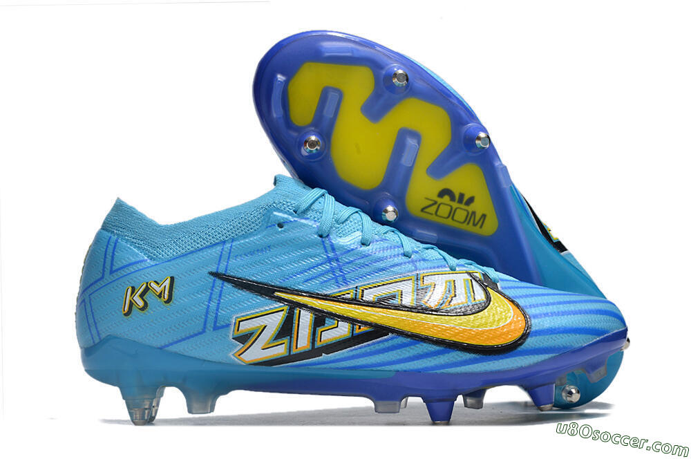 Nike Air Zoom Mercurial Vapor 15 Elite SG Soft Ground Soccer Cleats - Blue/Yellow/Orange/White 1