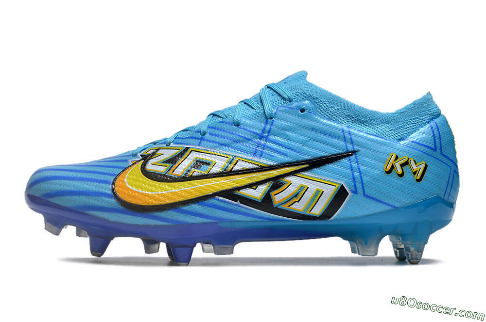 Nike Air Zoom Mercurial Vapor 15 Elite SG Soft Ground Soccer Cleats - Blue/Yellow/Orange/White 2