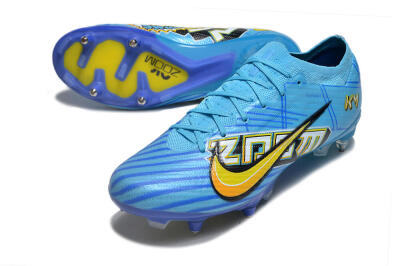 Nike Air Zoom Mercurial Vapor 15 Elite SG Soft Ground Soccer Cleats - Blue/Yellow/Orange/White